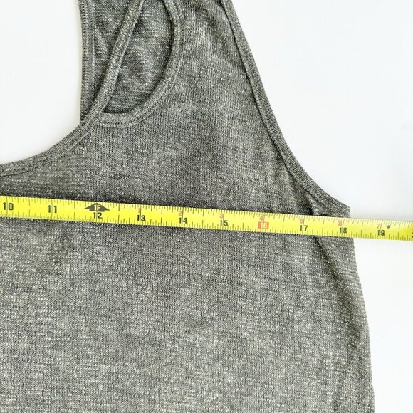 H.I.P. Top Women's Size Large Sleeveless Grey & Gold Metallic Top - Picture 11 of 13